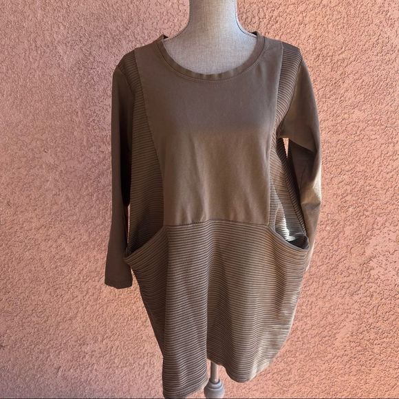 Saga Italy cotton dress tunic style ribbing size medium - Picture 1 of 7